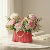Aierflorist – Panier décoratif en rotin tressé durable et écoresponsable pour la Fête des Mères et les mariages – Vente en gros