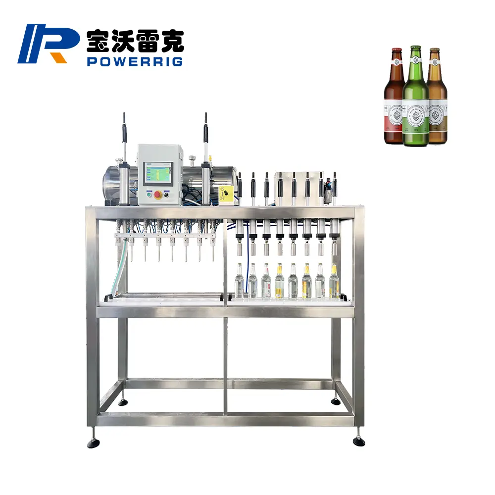 Mesin Pengisi Capping Cair Isobarik Manual dan Mesin Pengisi Bir Botol Kaca Semi Otomatis Soda