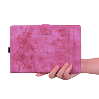 Étui portefeuille en cuir PU à motif floral de fleurs de cerisier pour tablette OnePlus Pad 2 3 4 5 13.2 pouces 2026 Pro 12.1 avec porte-cartes
