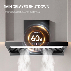 קולט אדים אירופאי סִגְנוֹן צמוד קיר למטבח, מארז נירוסטה, 21m/min פליטת אוויר, עיצוב בצורת T, אוטומטי - Product Image 5