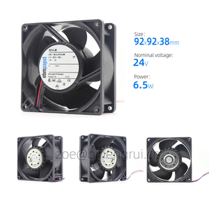 3214JN ebmpapst 24V DC 6.5W 76.5CFM 9238 92x92x38มม. 6000rpm โมดูลจ่ายไฟแบบลูกบอลโมดูลขับเคลื่อนตู้พัดลมระบายความร้อน - Product Image 2