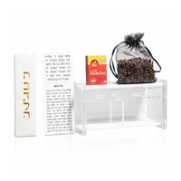 Vente en gros de mini Havdalah en acrylique, ensemble compact en lucite judaïque avec plaque à bougie et Besamim, parfait pour les cadeaux de Shabbat