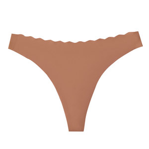 Slip <span class=keywords><strong>Donna</strong></span> Seamless in Seta Ghiaccio a Vita Bassa, Lavorati a Maglia per Sport e Fitness, Intimo Femminile Traspirante e Confortevole - Product Image 2