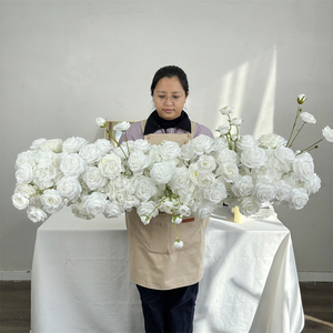 Camino de Mesa con Flores de Rosa para Decoración del Hogar, Personalización de Fábrica, Decoración para Eventos de Boda - Product Image 6