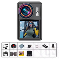 Caméra d'action 5K 4K 60FPS EIS avec objectif interchangeable, 48MP, zoom, stabilisateur électronique, WiFi, pour vlog