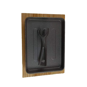 Cast Iron Rectangular Grill Pan Multifunctional Portable Uncoated For Household Gas Stove Use - Product Image 3