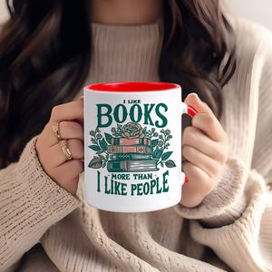 Taza <span class=keywords><strong>de</strong></span> café <span class=keywords><strong>de</strong></span> cerámica <span class=keywords><strong>de</strong></span> 11 Oz <span class=keywords><strong>de</strong></span> la marca Diytree con cita "I Love Books More Than Just One" y mango en forma <span class=keywords><strong>de</strong></span> corazón para escritores - Product Image 5