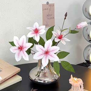 Flor Artificial de Alta Gama H493 con Sensación Biónica, Loto Dorado y <span class=keywords><strong>Jazmín</strong></span> Llorón para Decoración de Interiores y Paisajes - Product Image 2