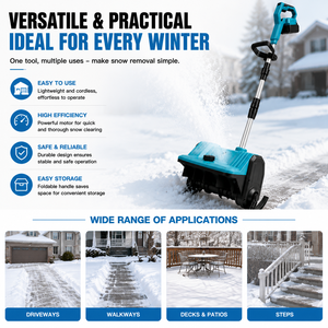 Souffleuse à neige sans fil portable de qualité industrielle, alimentée par batterie, autopropulsée, largeur de déblaiement de 22 pouces, moteur sans balais - Product Image 4