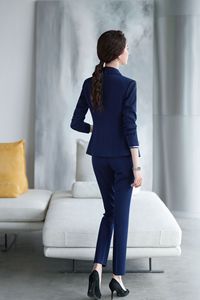 Blazer <span class=keywords><strong>Formal</strong></span> negro para mujer, vestidos de fiesta de talla grande, traje de falda larga para mujer - Product Image 6