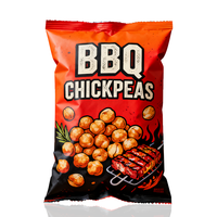 Sac en plastique laminé de qualité alimentaire imprimé sur mesure, à fermeture thermique, haute barrière, avec fermeture arrière en mylar, pour wasabi, soja, cacahuètes, en-cas