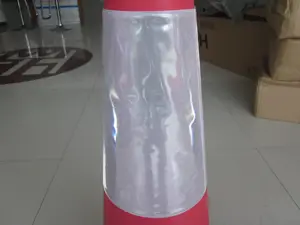 H100 100cm Road Cone Of PE With Rubber Base PE Traffic Cone