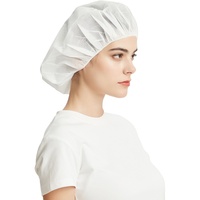 Casquette médicale chirurgicale pelucheuse OEM pour infirmière en PP non tissé plissé jetable pour infirmière et couvre-chaussures