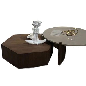 Vintage Style Coffee <b>Table</b> Walnut Wood Grain Smoked Finish <b>Small</b> Home Apartment Use - Product Image 5
