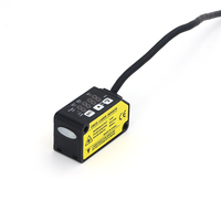 Sensor de Desplazamiento láser CMOS de tamaño compacto KRONZ, interruptor de salida doble y Sensor fotoeléctrico analógico de 30mm 12V ~ 24VDC con cable