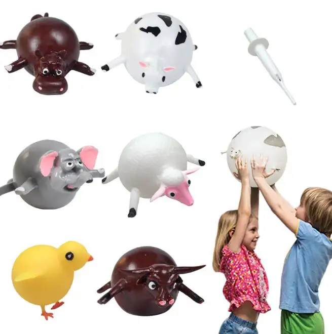 Stress bälle für Kinder und Erwachsene mit matsch igen Wasser perlen-Farm Animal Shaped Stress Relief Toys Zappeln Sie sensorisches Spielzeug
