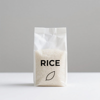 Vente en gros de sac de céréales de 5 kg 10 kg 25kg étanche à l'humidité imprimé personnalisé sac d'emballage de riz debout avec fermeture éclair et poignée