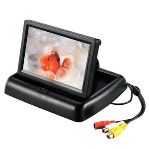 4.3Inch 12V Opvouwbare Auto Achteraanzicht Lcd Pal/Ntsc Monitor 480X272 Voor Taxi Auto 'S