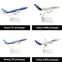 Modelo de avión civil de aleación fundida a presión 1:400 A380 B737 B747 B777 UAE Qatar KLM LH, modelo de metal para exhibición, colección, regalo de Navidad, juguete