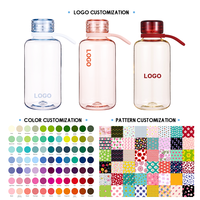 Bouteille d'eau Tritan sans BPA 500 ml avec poignée de transport en silicone, anti-fuite, portable, bouteille de voyage, logo personnalisé