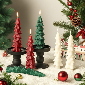 Home Decor Holiday Handmade Gift <b>Christmas</b> Tree Shape Aromatherapy <b>Candle</b> Santa Claus Shape <b>Scented</b> <b>Candles</b> - Product Image 1
