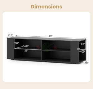<span class=keywords><strong>Meuble</strong></span> TV moderne en bois <span class=keywords><strong>pour</strong></span> téléviseurs jusqu'à 65 pouces, centre de divertissement avec 8 étagères ouvertes, armoire de rangement universelle <span class=keywords><strong>pour</strong></span> salon - Product Image 6