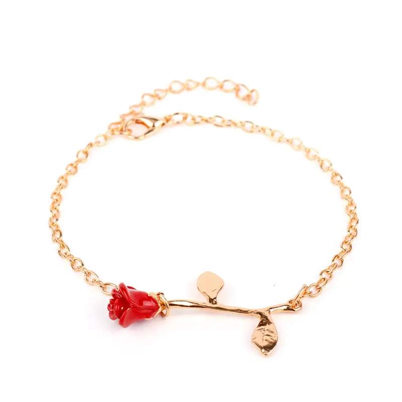 Fashion and Personality Rose Bracelet Sweet and Versatile Rose Gold Bracelet Jewelry Wholesale