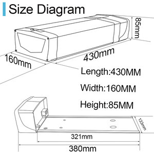 Rak Baterai Sepeda Lithium Ion UPP untuk Roda Belakang, Rak Belakang Sepeda, Baterai Lithium Ion 36v 48v untuk Ban Sepeda 24 26 28 Inci - Product Image 6