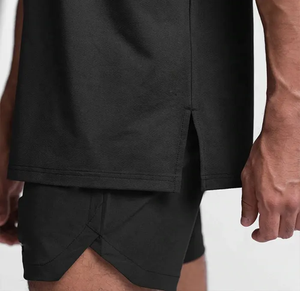 Kaus olahraga pria, kaus olahraga Fitness Gym mewah Premium desainer OEM