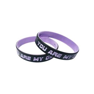 Braccialetti promozionali del braccialetto di gomma personalizzato a basso prezzo all'ingrosso della fabbrica - Product Image 4