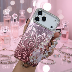 Funda de Teléfono Móvil de Lujo con Pedrería para iPhone X, Xr, Xs Max, 11, 12, 13, 14, 15, 16, 17 Pro Max, Fundas de Teléfono con Diseño de Mariposa para <span class=keywords><strong>Redmi</strong></span> 14C - Product Image 1
