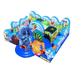 Nhà Máy bán hàng trực tiếp tùy chỉnh lớn PVC Inflatable giải trí lâu đài trượt Inflatable vui vẻ thành phố cho trẻ em và người lớn