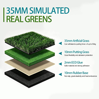 Tapis de golf portable pour l'intérieur et l'extérieur, multi-couches, antidérapant, professionnel, pour l'entraînement au golf à la maison, au jardin ou au bureau