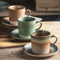 MSH Ensemble Tasse à Café en Céramique et Soucoupe Personnalisables avec Logo – Vente en Gros, Marque Privée, Vaisselle en Porcelaine pour Boutiques et Cafés