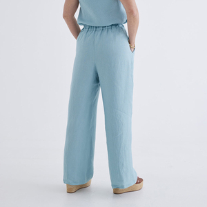 <span class=keywords><strong>Pantaloni</strong></span> da <span class=keywords><strong>donna</strong></span> in tessuto di cotone morbido di alta qualità elegante stile semplice di alta qualità <span class=keywords><strong>pantaloni</strong></span> da <span class=keywords><strong>donna</strong></span> per la primavera estate - Product Image 4