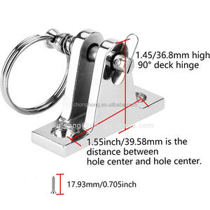 Herrajes para Yates y Embarcaciones: Bisagra de Cubierta para Toldo Bimini, Acero Inoxidable 316 Pulido Espejo, Bisagra Marina para Cubierta - Product Image 3
