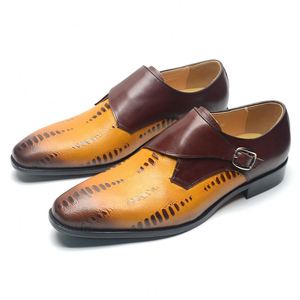 Chaussures de bureau pour hommes de grande taille de haute qualité à bout pointu, nouvelles chaussures habillées en cuir véritable pour hommes - Product Image 5