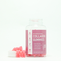 Gummies de collagène à la fraise avec biotine, zinc et vitamine C – Complément alimentaire pour adultes en marque blanche