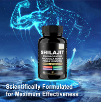 8 en 1 Shilajit Himalaya Gélules Extra Fort Ashwagandha Rhodiola Ginseng Curcuma Cordyceps Ginkgo Complément Hommes Femmes