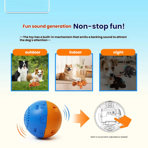 Plush Vibration Ball <strong>Dog</strong> <strong>Toy</strong> Interactive Squeaky <strong>Toy</strong> for Puppies <strong>Small</strong> <strong>Dogs</strong> Teddy Corgi Automatic Entertaining - Product Image 2