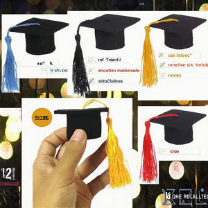 Mini gorra de médico con borla, tapa pequeña de seis colores para decoraciones de fiestas de eventos de graduación y botella de agua de diámetro - Product Image 2