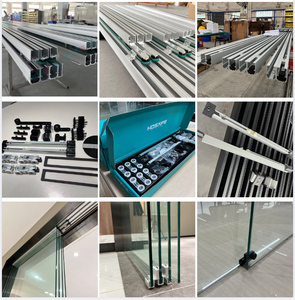 Solusi Pintu Kaca Tanpa Bingkai Kustom, Dinding Kaca Geser untuk Gedung Kantor, Pintu Geser Kaca Buram Beralur Pintar untuk Privasi Interior - Product Image 2