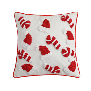 Fundas De Almohada navideñas 2024 al por mayor fundas de <span class=keywords><strong>cojines</strong></span> <span class=keywords><strong>navideños</strong></span> minimalistas modernas fundas de almohada navideñas de felpa 3D Decoración - Product Image 5