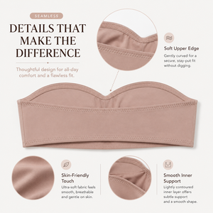 Reggiseni Donna <span class=keywords><strong>Senza</strong></span> <span class=keywords><strong>Spalline</strong></span> Invisibili Anti-Shock con Chiusura Frontale in Nylon <span class=keywords><strong>Senza</strong></span> Cuciture <span class=keywords><strong>Senza</strong></span> <span class=keywords><strong>Ferretto</strong></span> - Essenziali per Ogni Giorno - Product Image 3