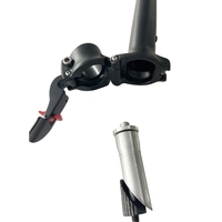 Tige de guidon de vélo pliable réglable en alliage d'aluminium, tige de couette forgée de 22.2mm, guidon de vélo électrique