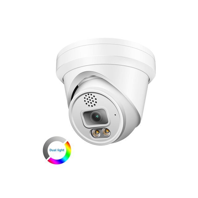 8MP 4K Smart Color Night Color Vu Turret PoE IP Security Camera Outdoor Spotlight&Siren 2 Way Talk AI Human & Vehicle Detection