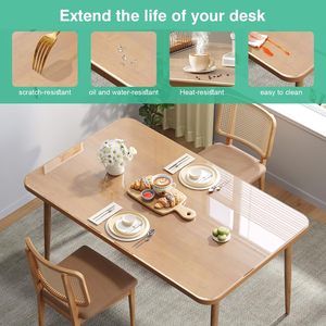 Alfombrilla transparente para escritorio, alfombrilla transparente Extra grande para escritorio de ordenador, Protector de escritorio de plástico, alfombrilla de escritura de PVC, Mantel Individual impermeable para mesa - Product Image 5