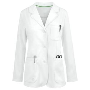 Bata de laboratorio de Spandex de algodón y poliéster blanco para mujer, uniforme farmacéutico bordado con bata de consulta, bata de Hospital - Product Image 1