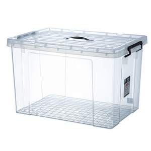 Transparent plastic <b>storage</b> <b>box</b>, clearance <b>storage</b> <b>box</b>, organizer <b>box</b> with lid, large size, thickened acrylic for home use. - Product Image 2