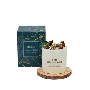 Home Scented Candle Cylindrical Soybean Mixed Wax Natural Plant Extracts Decorative Gift <b>Set</b> - Product Image 4